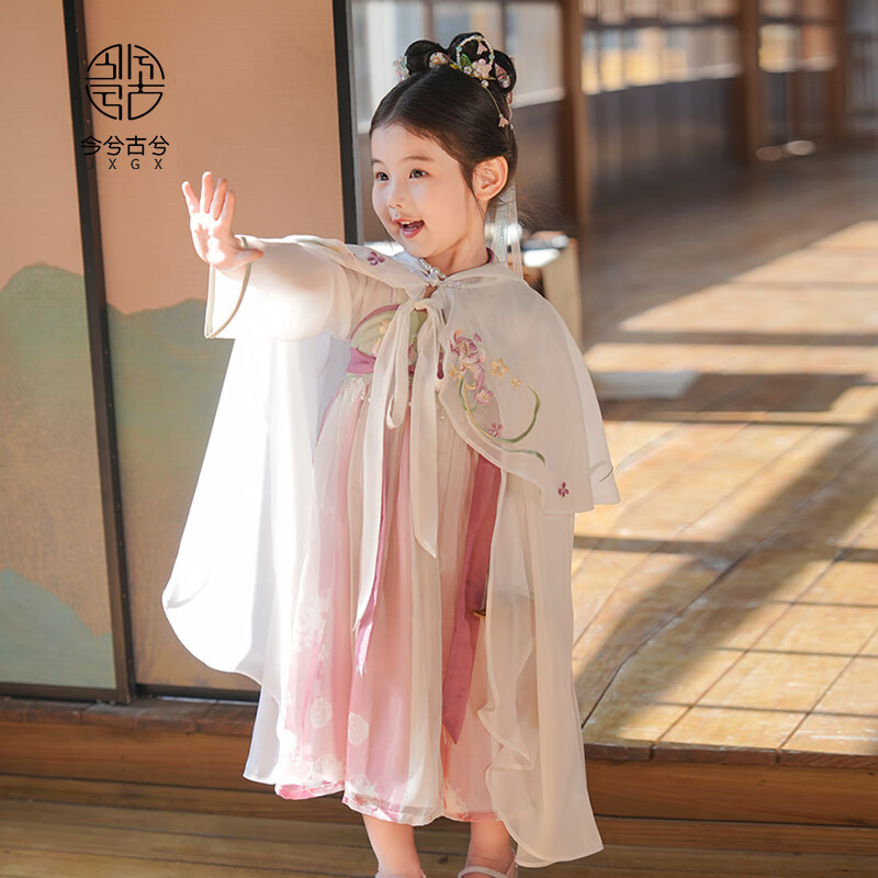 今兮古兮女童漢服春秋新款兒童古風(fēng)2025唐裝小女孩中國風(fēng)襦裙（僅襦裙）