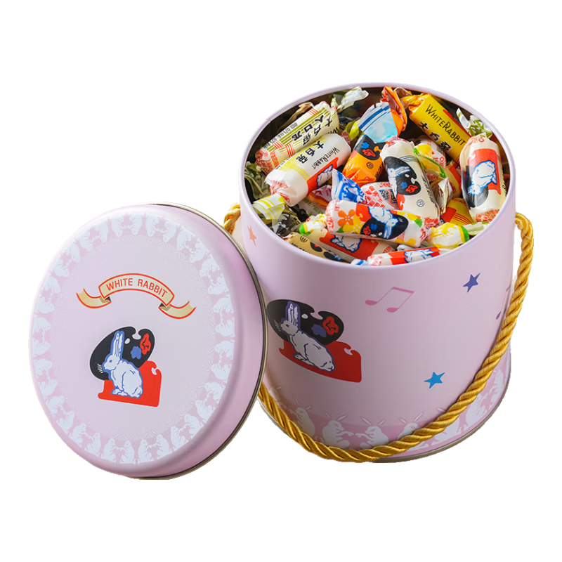 大白兔奶糖114g 鐵盒裝糖果零食 婚慶喜糖伴手禮 送女友同學(xué)生日禮物 【大白兔】混合口味420g1桶