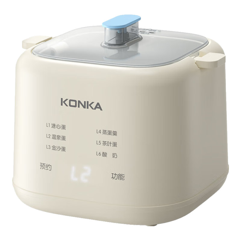 康佳（KONKA）煮蛋器 蒸蛋器迷你小型蒸锅智能定时煮鸡蛋神器多功能早餐一体机自动断电 单层 【升级款】蒸煮多能 | 配送蒸碗