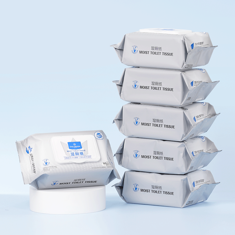 1号会员店 湿厕纸 80片*6包 无杀菌剂植萃配方7大不添加 洁厕湿纸巾家庭装