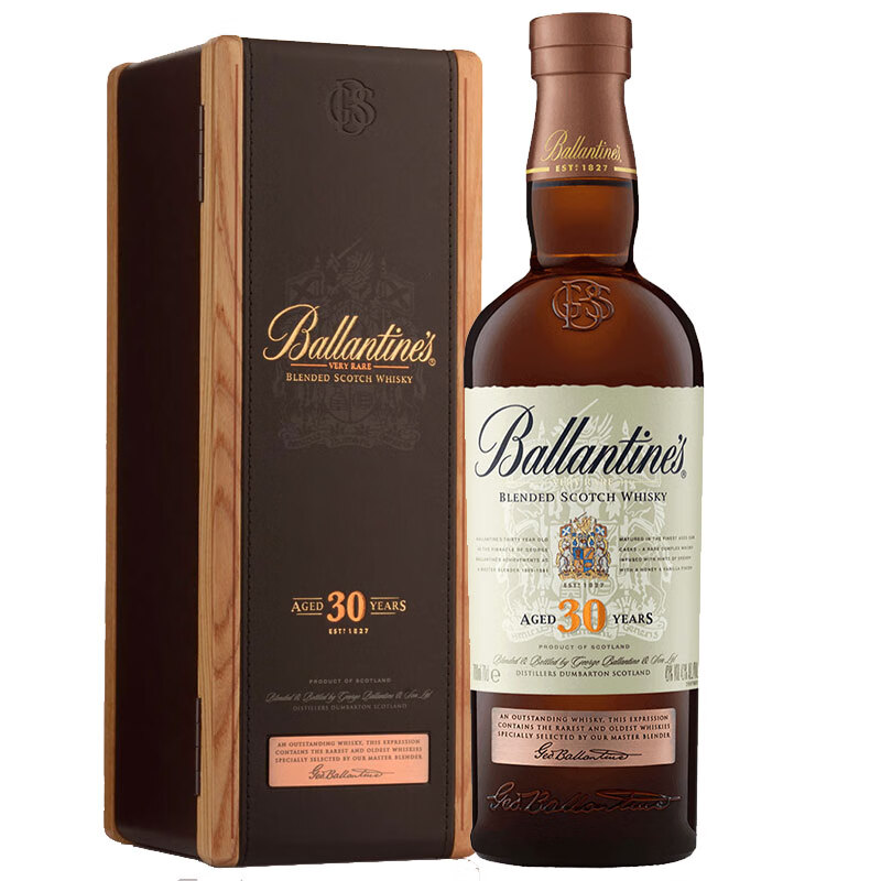 百龄坛（Ballantine’s）洋酒 30年 苏格兰 威士忌 700mldaamdhantv