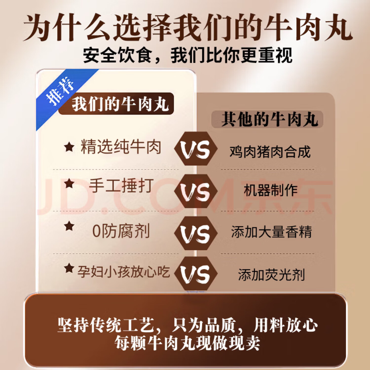 潮品侠牛肉丸潮汕正宗汕头手打牛筋丸子潮州手工特产火锅烧烤食材 4斤牛肉丸