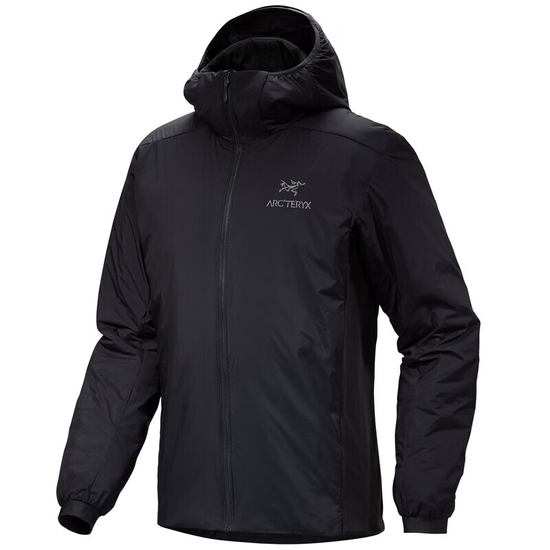 始祖鸟（ARC&#039;TERYX）买手代购 Atom Hoody 男士 25新款 春秋外套保暖轻便户外连帽棉服 Black 经典款 黑色 XL