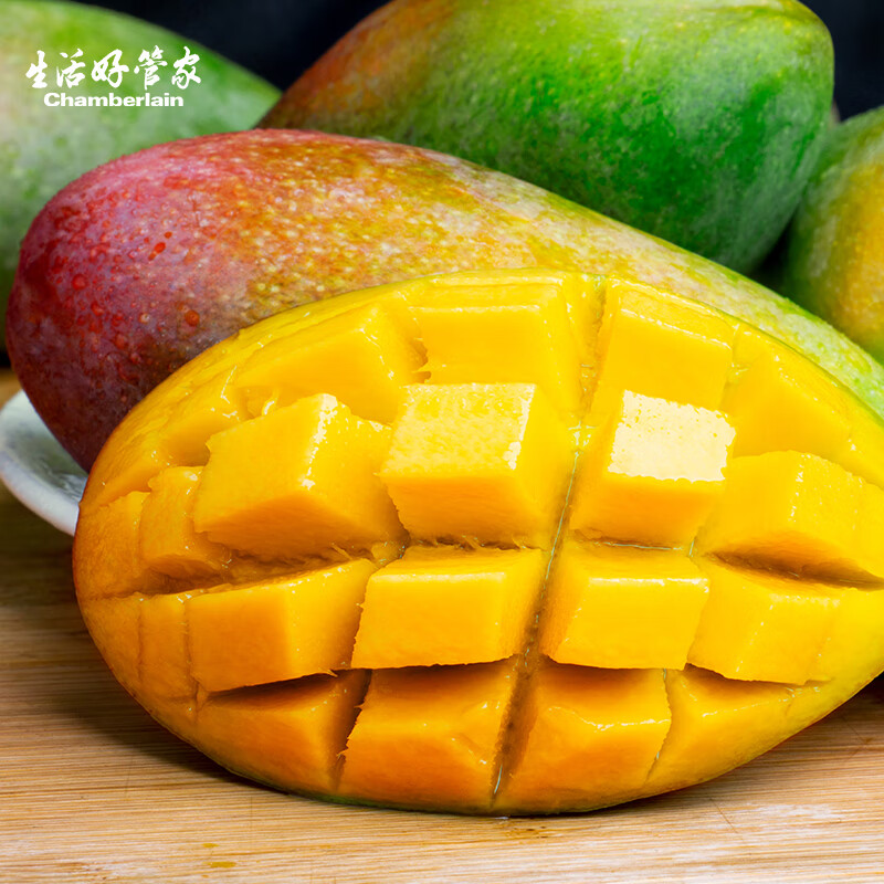 生活&好管家海南贵妃芒果新鲜热带水果应季现甜心芒果头茬孕妇水果青芒果礼盒 统货直发(需催熟再食用) 4.5-5斤装【60g+】——净重4.5斤