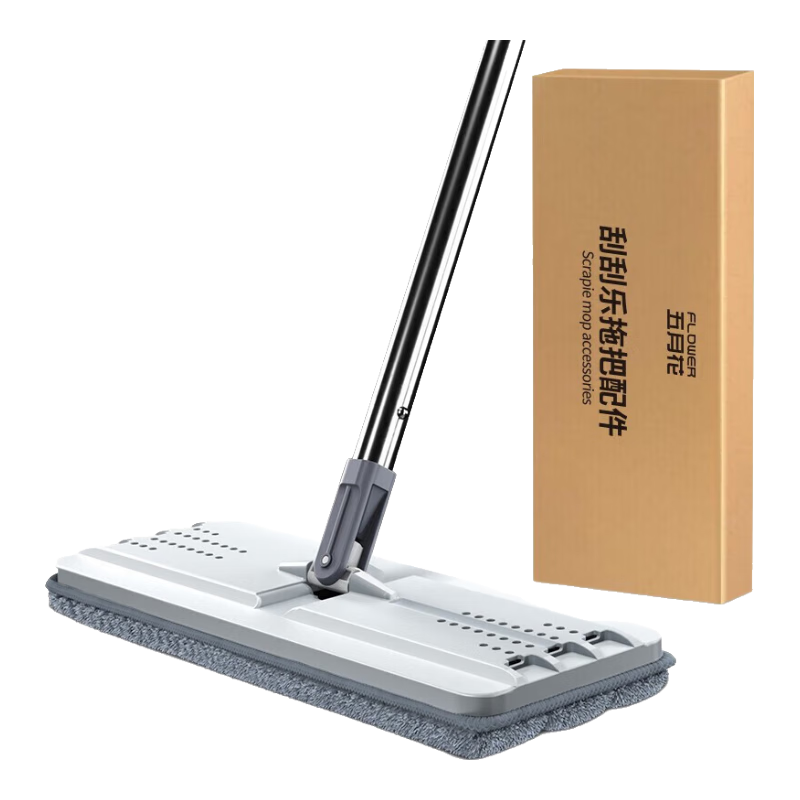 五月花平板拖把家用33cm一拖凈干濕兩用免手洗懶人地拖布