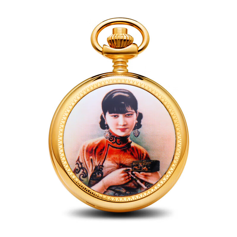 上海（SHANGHAI）【新品】上海手表懷表機械表項鏈翻蓋經(jīng)典復古防護士表794雙十一 上海風情-首飾盒