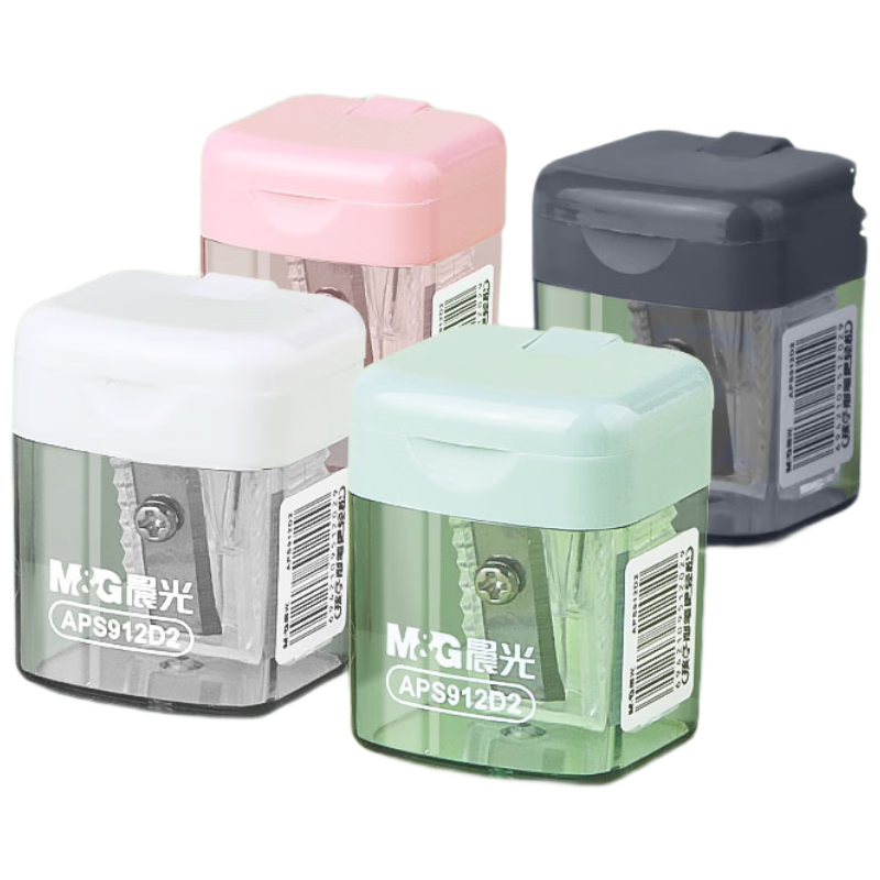 晨光(M&G)文具单孔小屑盒小学生卷笔刀转笔刀削笔刀铅笔削笔器 学习用品开学儿童礼物 绿APS912D261