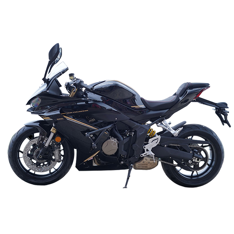 珊藝QJ錢江賽600RS護(hù)杠賽800保險(xiǎn)杠一字杠彈簧競技杠排氣防摔棒改裝件 一字杠/炭纖維膠頭黑/左右一對