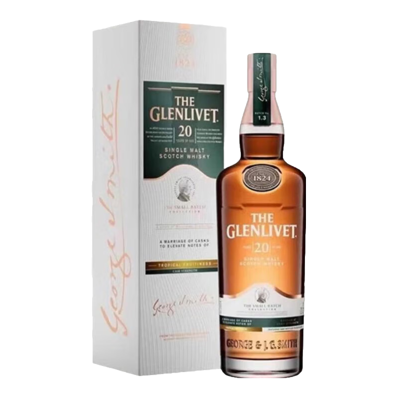 格蘭威特（ThE GLENLIVET）格蘭威特蘇格蘭斯佩賽產區(qū)單一麥芽威士忌洋酒 格蘭威特20年桶強