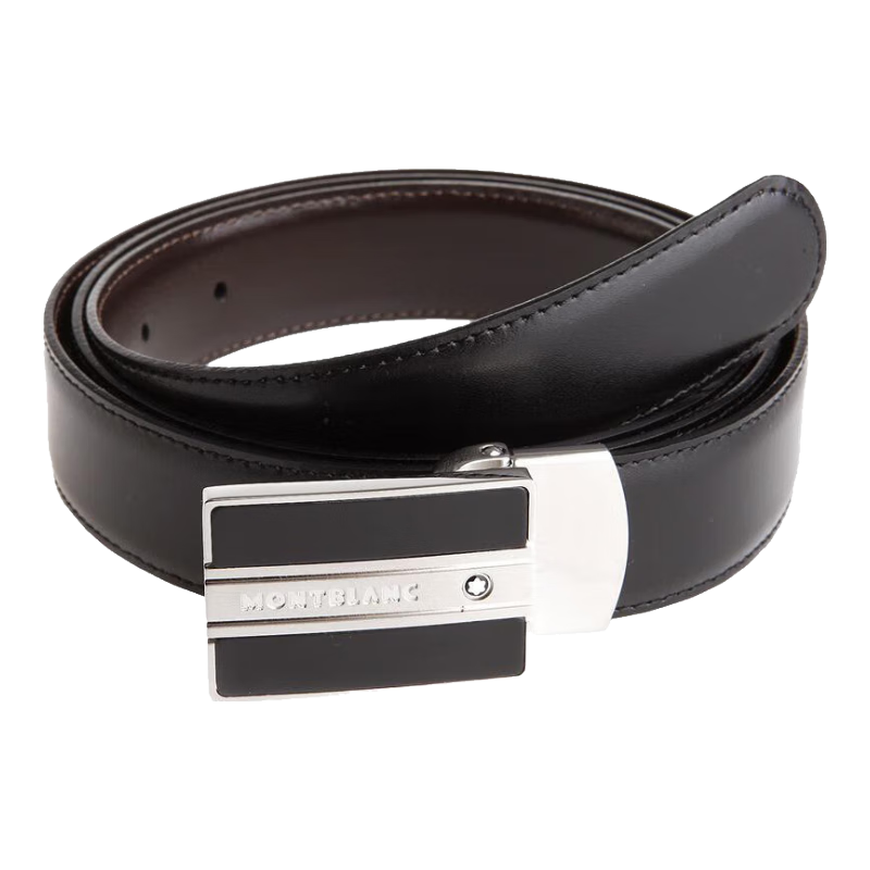 萬(wàn)寶龍（MONTBLANC）經(jīng)典當(dāng)代系列板扣雙面腰帶皮帶 38156/128136