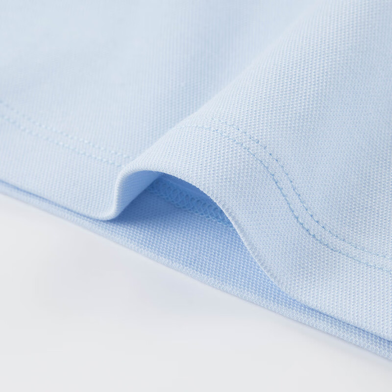 哈吉斯(HAZZYS)品牌童装男童POLO衫春季新款舒适柔软有型宽松经典翻领长袖polo 冰晶蓝 145