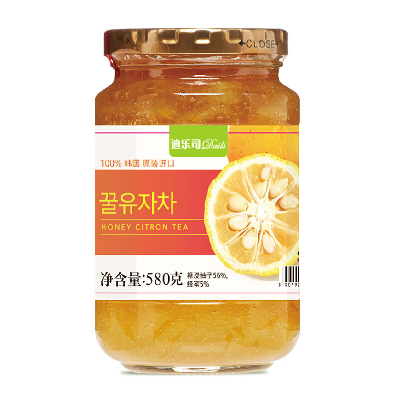 原装新品迪乐司蜂蜜柚子茶红西柚味柚子茶养颜饮品580g560g 580g 蜂蜜