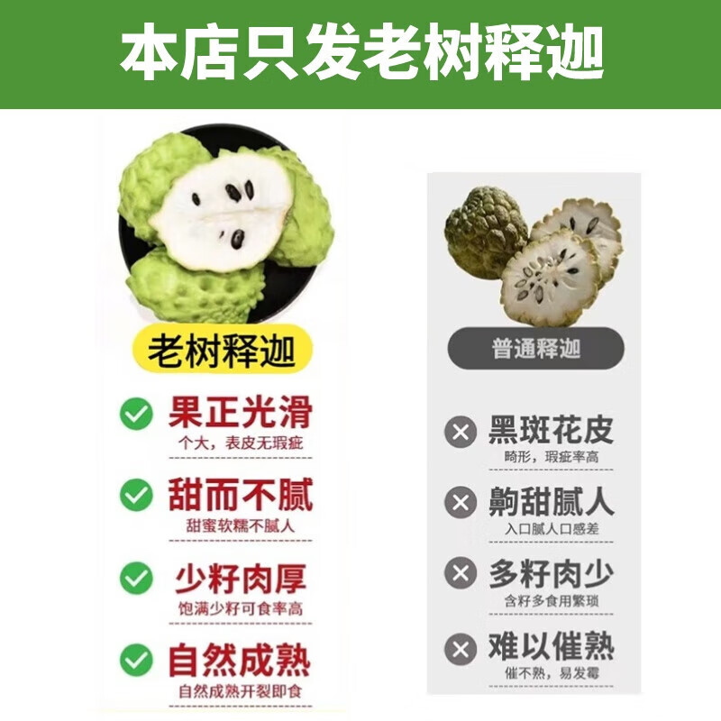 觅百果【顺丰】海南牛奶凤梨释迦果当季新鲜热带水果超甜番荔枝佛头果 净重3斤中果【约6-7个果】