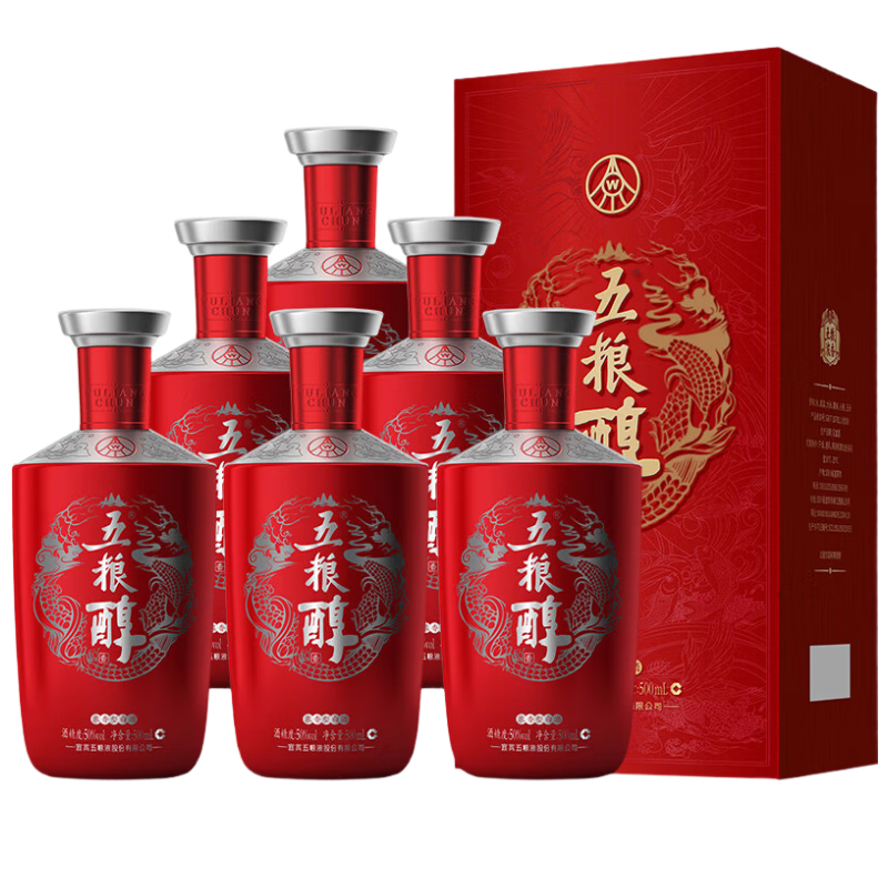 wuliangye/����Һ ��������װ 50�� Ũ���� 6ƿ 500ml 369Ԫ