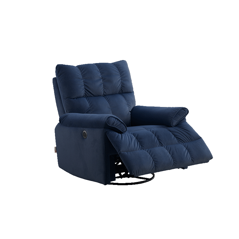 芝华仕(CHEERS)无仓储|头等舱布单椅沙发电动功能阳台懒人摇摇椅30638蓝 1446.18元