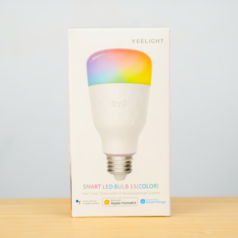 欧普同款的智能灯泡彩光米家app小爱苹果homekit彩色wifi控制 彩光美版1个装支持米家苹果