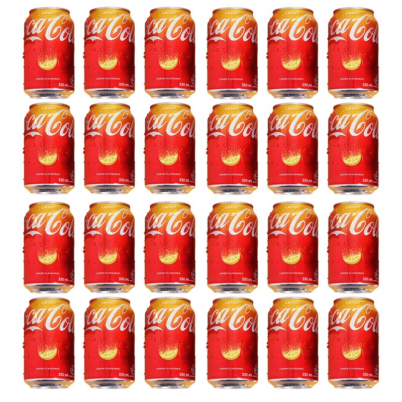 可口可乐（Coca-Cola）澳门进口柠檬味罐可乐汽水碳酸饮料果味可口可乐夏日清凉聚餐饮品 澳门版柠檬可乐24罐