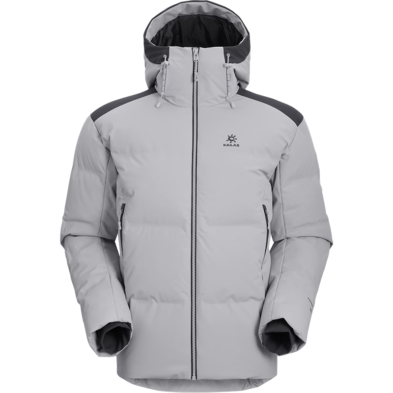 凱樂石（KAILAS）達古羽絨服男700蓬鵝絨保暖FILTERTEC防風登山連帽外套 淺云灰 M