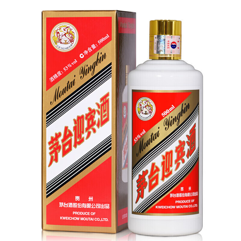 茅台（MOUTAI）贵州茅台酒  茅台飞天 酱香型白酒 53度 500mL 1瓶 飞天迎宾酒年份随机