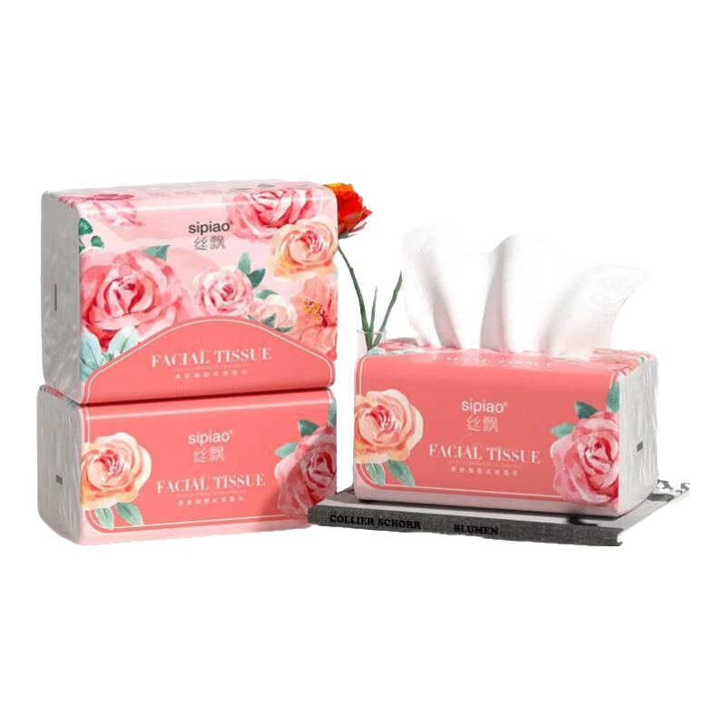 邂逅家用300张超软抽纸适用纸巾宿舍卫生纸厕所纸巾批发加厚4层 4层 300张*3包