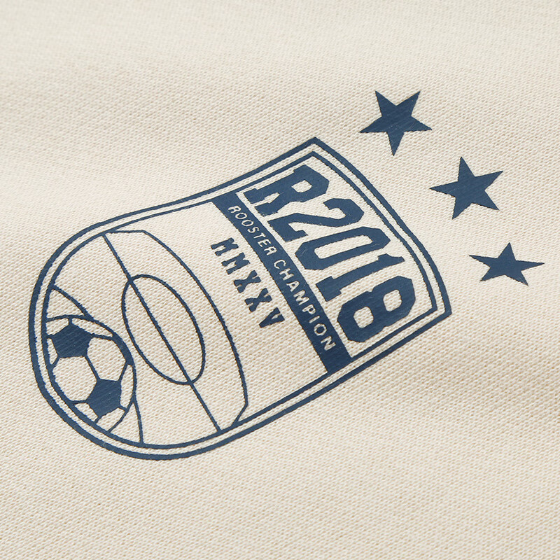 公鸡冠军春季新款卫衣浅杏色男女同款连帽刺绣拼接撞色简约宽松外套 浅杏色 XL