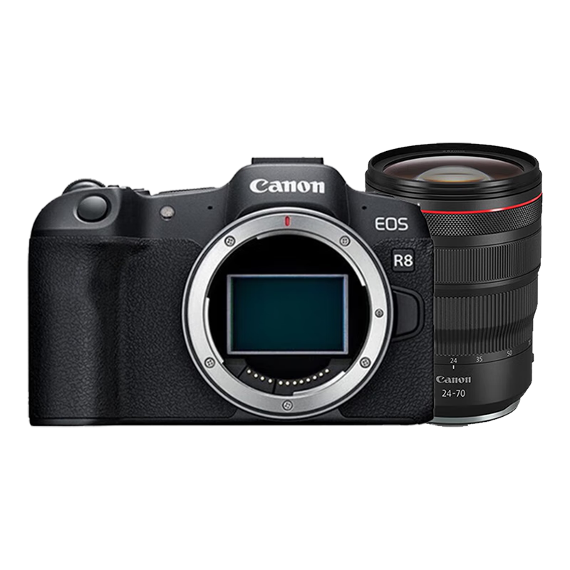 ���ܣ�Canon������R8 ȫ����΢��������� 4K��Ƶ����ֱ�� 24-70����Ԫ�佹��ͷ ���м�������� ɨ��������װ