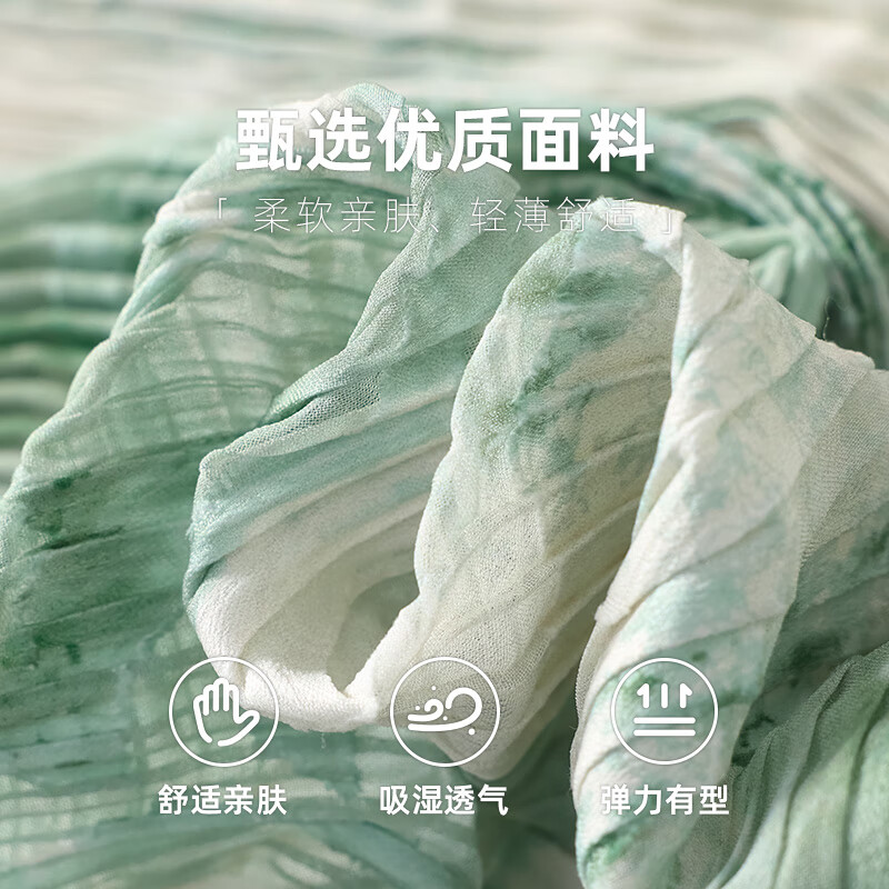 千柏年新中式立领系带印花长袖宽松衬衫2025春夏新款透气轻薄通勤雪纺衫 水墨黄 M (80-115斤)