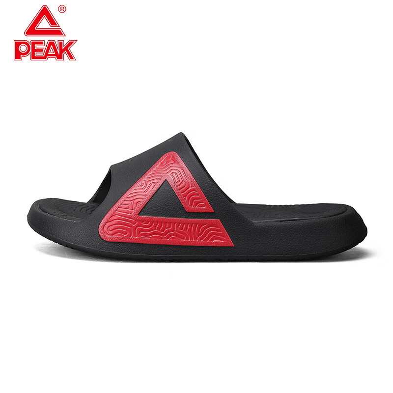 匹克(PEAK)态极拖鞋男鞋夏季外穿运动拖鞋篮球防滑凉拖女款户外沙滩鞋涉水鞋 DL520557黑色/暗红 45