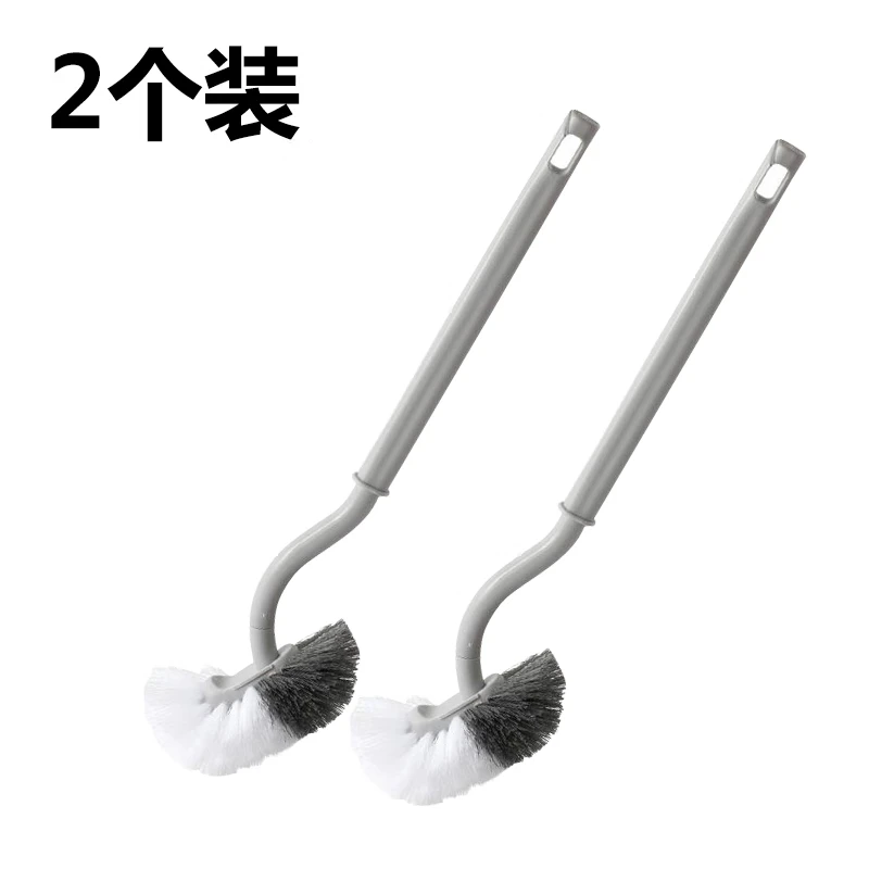 Jepoo长柄S型马桶刷无死角中性毛洁厕刷马桶清洁刷卫生间刷 【37CM】2个