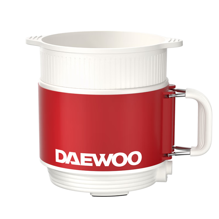 大宇（DAEWOO）電煮鍋小電鍋宿舍學(xué)生泡面鍋多功能電熱鍋蒸煮一人用單人小圓鍋電火鍋S26蒸屜套裝