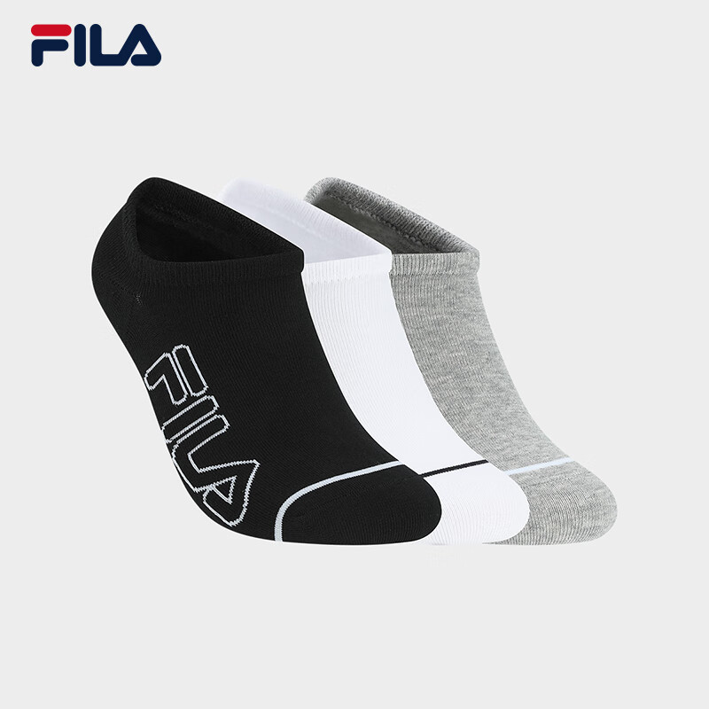 斐乐 斐乐官方男袜浅口袜套装2025夏季新款船袜舒适休闲袜子3双装
 组合色-99 3双 XS