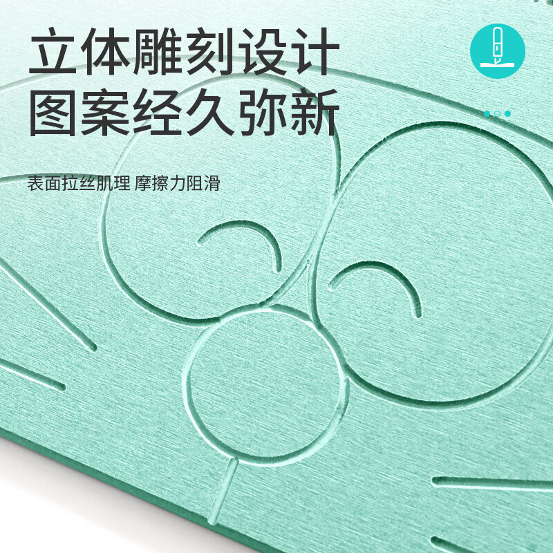 大江 哆啦A梦联名硬硅藻泥浴室门口吸水地垫卫生间脚垫趣味卡通防滑垫 嘻嘻-绿色 39cm*60cm 【天然硅藻泥/干爽脚感】