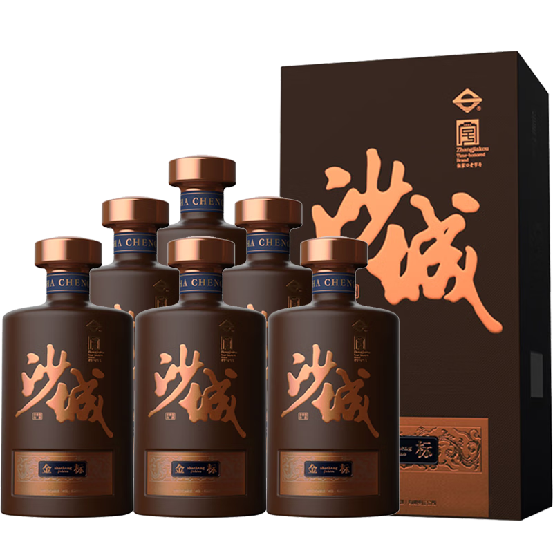 沙城老窖金标浓香型白酒纯粮酿造固态发酵【中国酒王食品博览会金奖】送礼 42度 460mL 6瓶