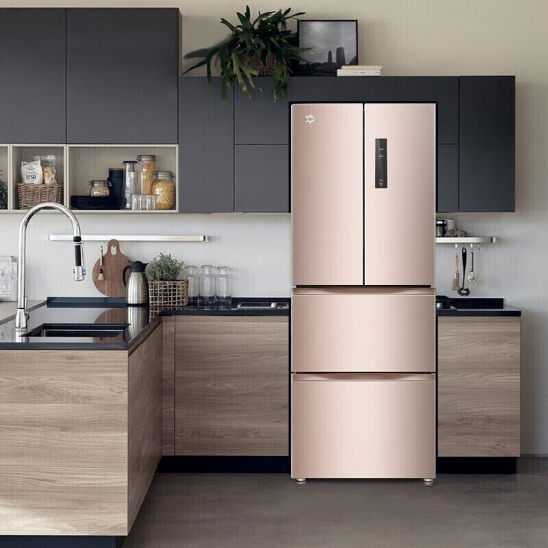 格力（GREE）晶弘冰箱法式多门三门变频风冷无霜WIFI智控离子净味300升静音节能京东小家智能生态 BCD-303WIPQCL/玫瑰金