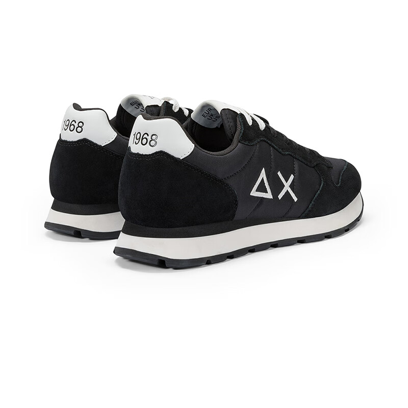 Sun68意大利时尚小众新款复古跑步鞋防滑耐磨透气男士休闲鞋春夏新品 Z35101-11 黑色 42