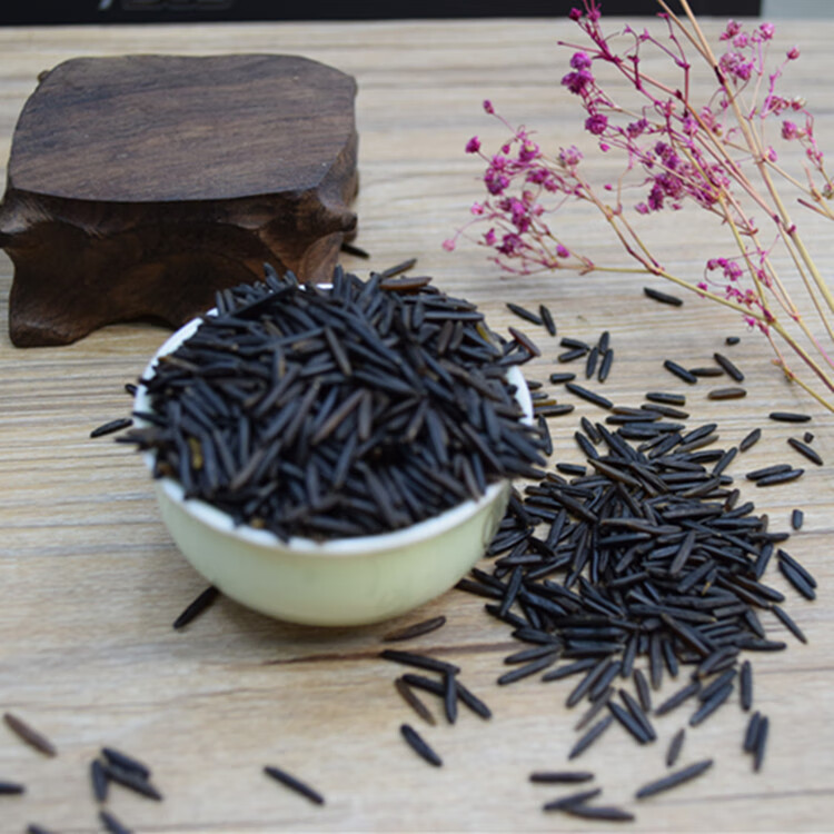 冰湖花野米京选加拿大苏比利亚冰湖3号野米菰米野黑米产地 454g包