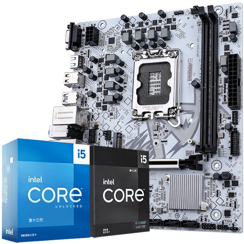 �߲ʺ磨Colorful��B760/Z790�����Ӣ�ض�i5 12490F/12600KF/13490F/14600KF ����̨ʽdiy ����CPU��װ  B760M-T WIFI D4 V21A ս�� 14��حi5 14600K��14��20�̡߳� 1849Ԫ