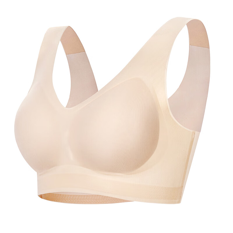 润微买一送一无痕内衣女小胸聚拢舒适透气抑菌上托收副乳文胸罩 裸肤色 M （建议75ABC）90-105斤