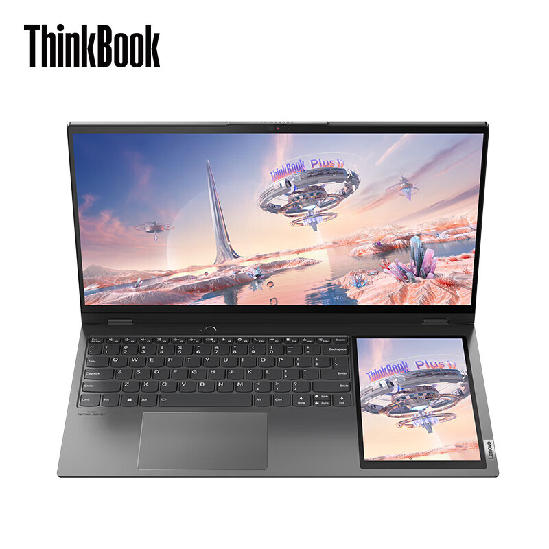 ThinkPad联想ThinkBook Plus 17 双屏幕 触摸屏高性能轻薄本 酷睿i7笔记本电脑 升级i7-12700H 16G内存 1TB固态 3K高刷触控屏