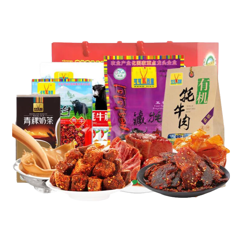 可可西里青海特產(chǎn)牦牛肉禮盒G牦牛肉干走親訪友零食禮盒770g禮盒 牦牛肉禮盒G770g