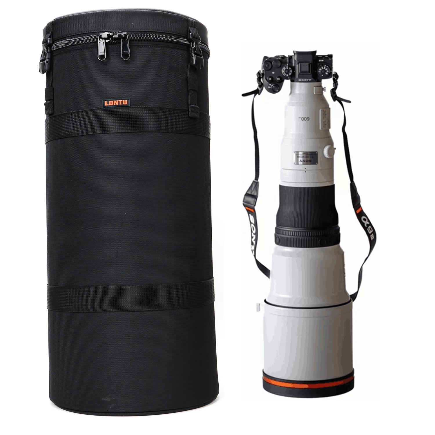LONTU600定长焦镜头筒800便携内胆保护套400单肩斜跨摄影500炮包登机背 RF1200加机器适用：黑色 京东折扣/优惠券
