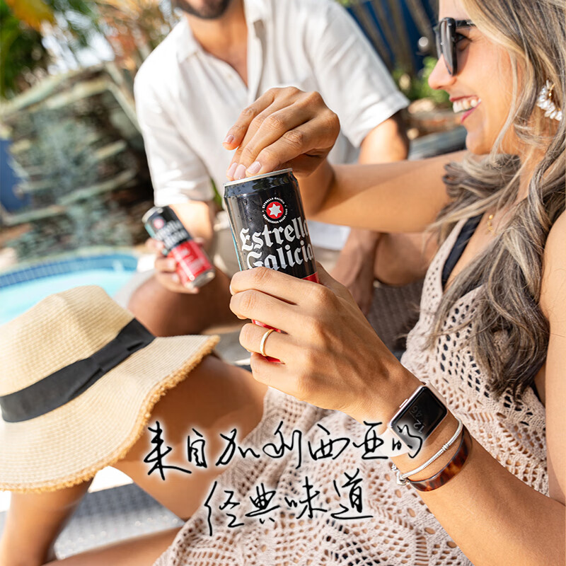 Easycheers西班牙原瓶原装进口经典畅饮系列瓶装精酿啤酒 330mL 24罐 整箱装 （性价比之选）