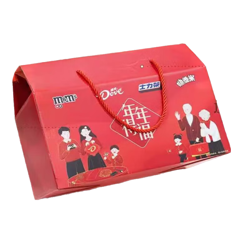 士力架夹心巧克力 新春金砖礼盒500g 休闲儿童零食 糖果 年货礼物 送礼 士力架新春金砖礼盒500g