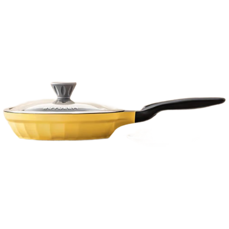 北鼎（Buydeem）不粘鍋平底鍋烤肉煎鍋電磁爐燃氣炒菜小鵝黃24cm