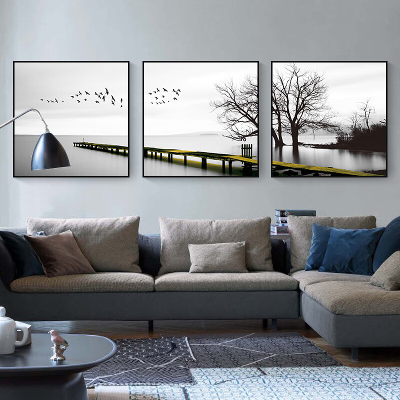 归心似箭nx8178-1-2-3 40*40水晶 黑框 2m沙发墙用