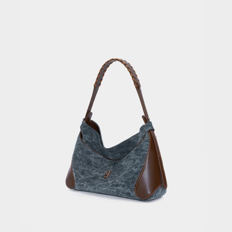 古良吉吉棒球HOBO包小號小眾包包女牛仔腋下包斜挎包 復(fù)古牛仔 現(xiàn)貨