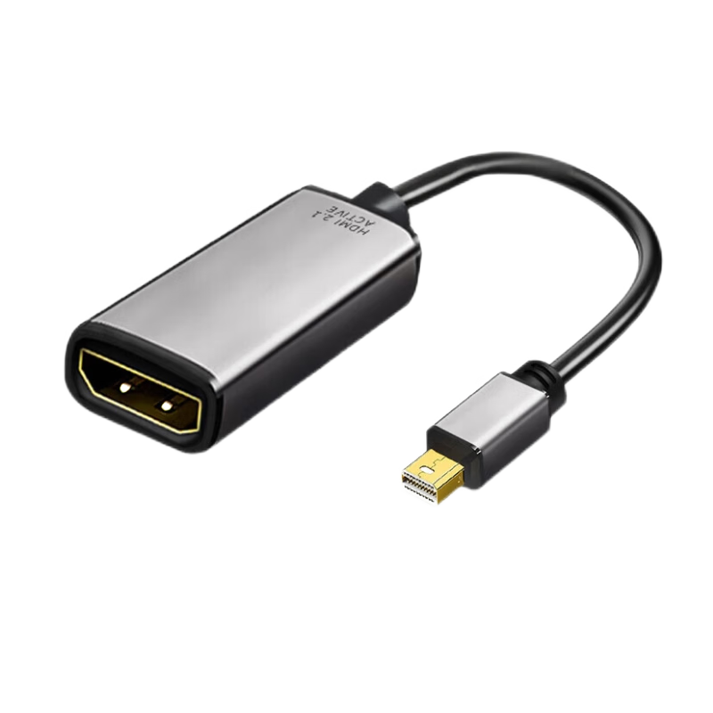 可思未来 Mini DP 1.4转HDMI 2.1母头笔记本电脑接电视高清线8K@60Hz适用笔记本投屏电视显示器0.15米