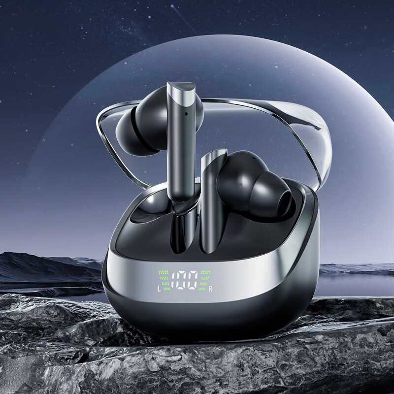 新款私模TWS真无线蓝牙耳机批发入耳超长续航ANC降噪蓝牙耳机M83 M83黑色