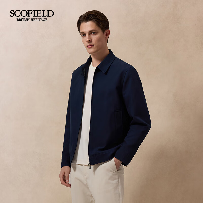 Scofield男装25年春季新款英式复古翻领时尚户外夹克外套 藏青色 常规 L (175)