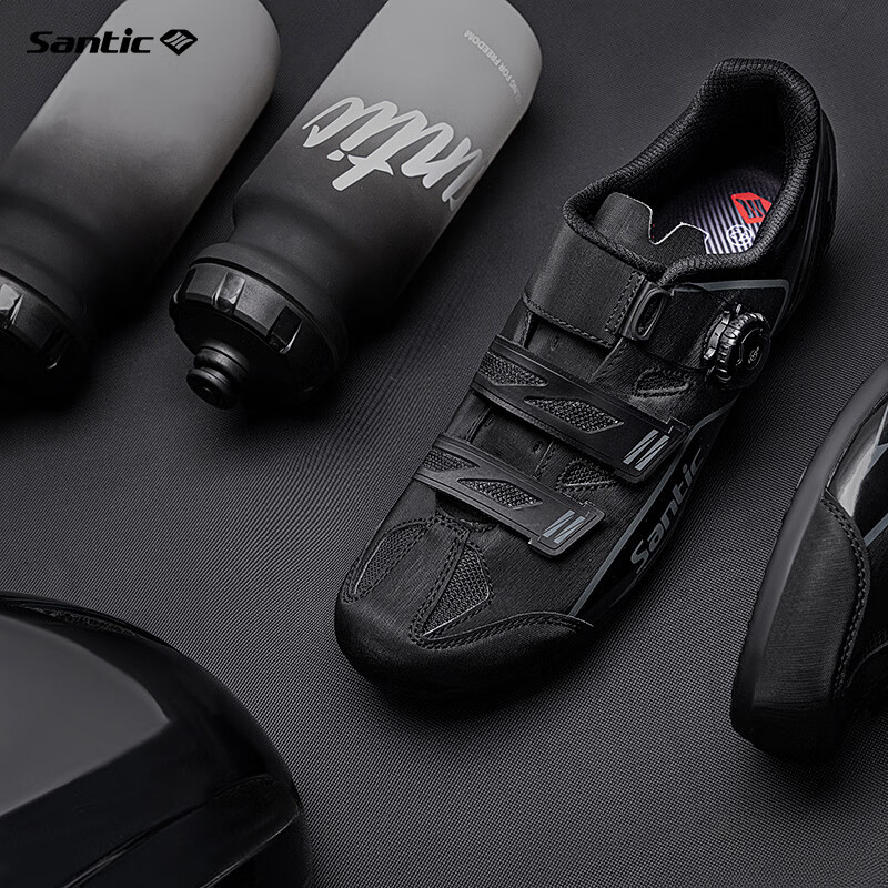 森地客全地形无锁骑行鞋 自行车非锁公路骑行鞋男【加勒比2.0】 黑色 40